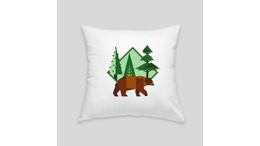 Brown bear cushion