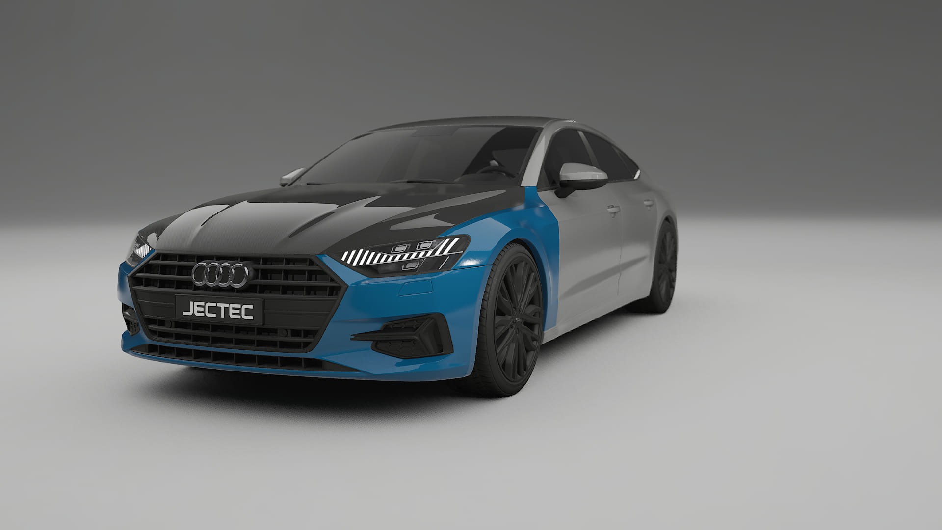 Folie de Protecție a Vopselei Audi A7 C8 Sportback prefacelift | Kit Față CrystalGuard cu Capotă Carbon