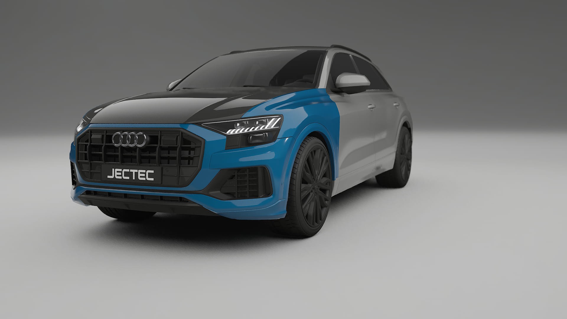 Folie de Protecție a Vopselei Audi Q8 F1 prefacelift | Kit Față CrystalGuard cu Capotă Carbon