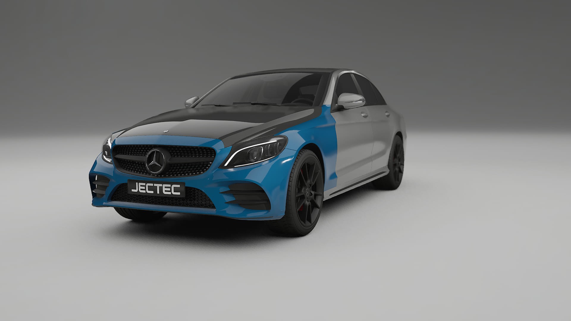 Folie de Protecție a Vopselei Mercedes C-class W205 AMG sedan | Kit Față CrystalGuard cu Capotă Carbon