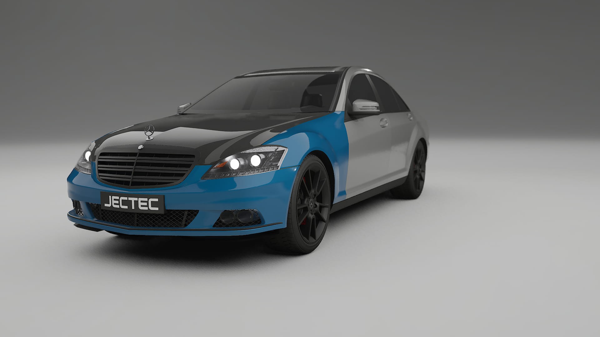 Folie de Protecție a Vopselei Mercedes S-class W221 facelift | Kit Față CrystalGuard cu Capotă Carbon