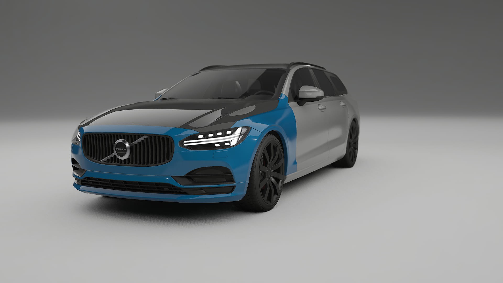 Folie de Protecție a Vopselei Volvo V90 P5 | Kit Față CrystalGuard cu Capotă Carbon
