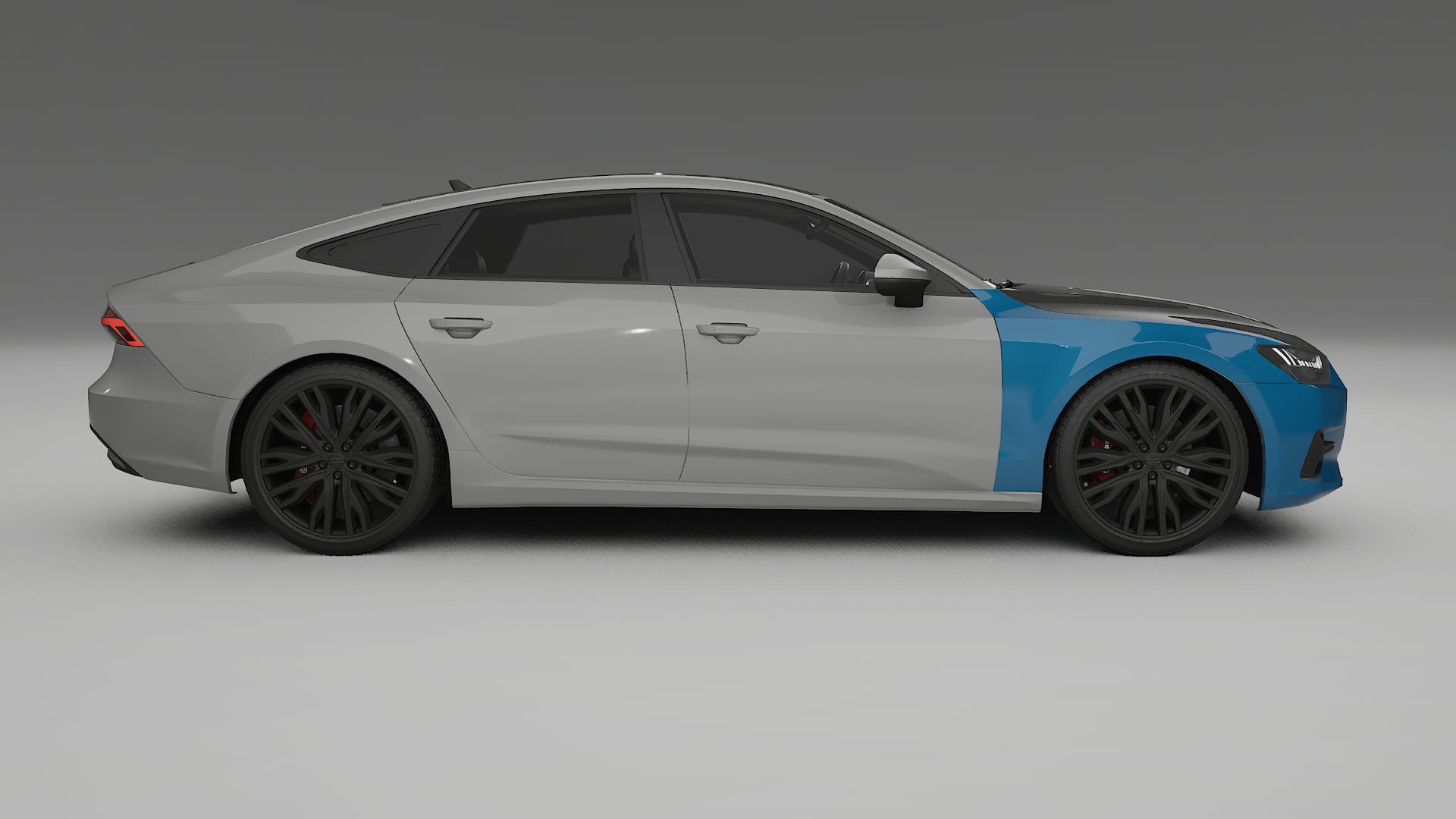 Folie de Protecție a Vopselei Audi A7 C8 Sportback prefacelift | Kit Față CrystalGuard cu Capotă Carbon