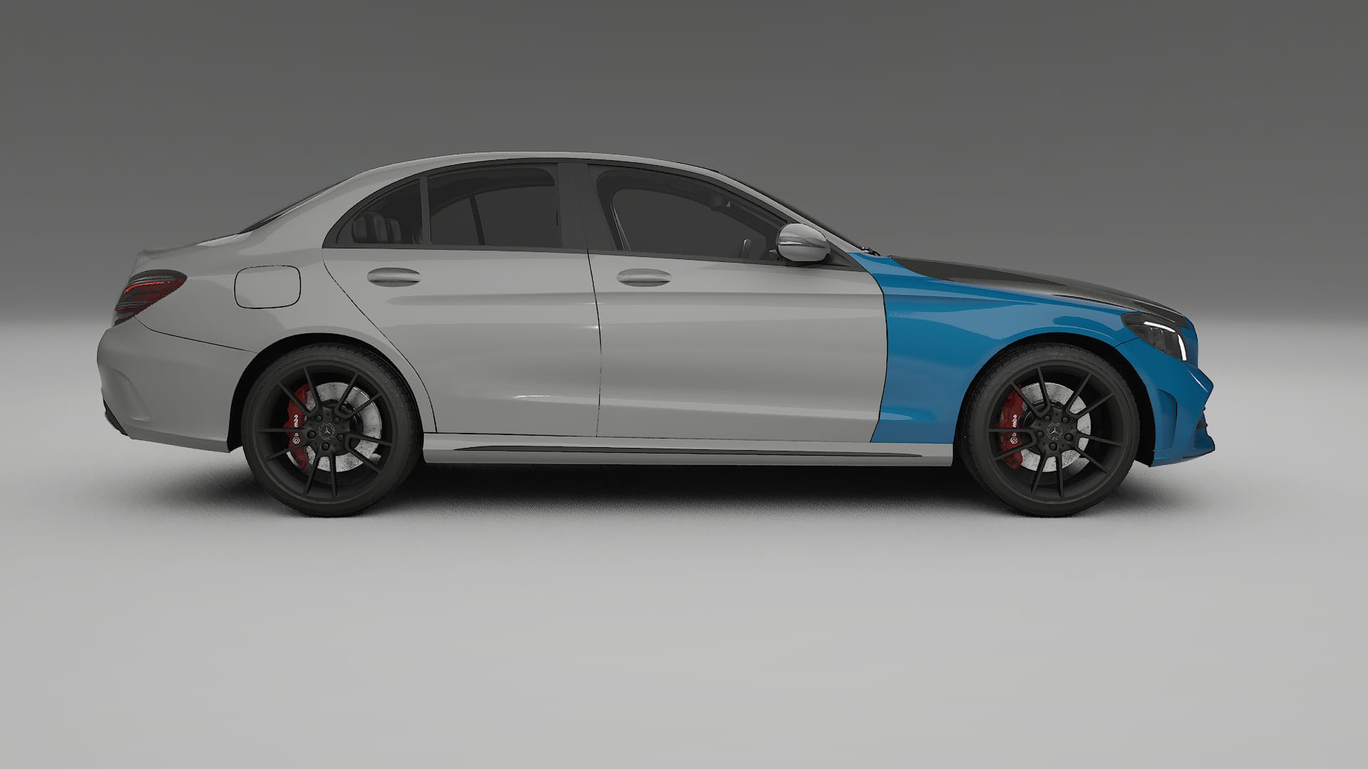 Folie de Protecție a Vopselei Mercedes C-class W205 AMG sedan | Kit Față CrystalGuard cu Capotă Carbon 2