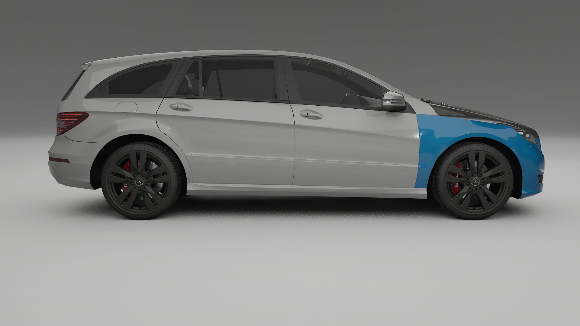 Folie de Protecție a Vopselei Mercedes R-class W251 facelift | Kit Față CrystalGuard cu Capotă Carbon 2