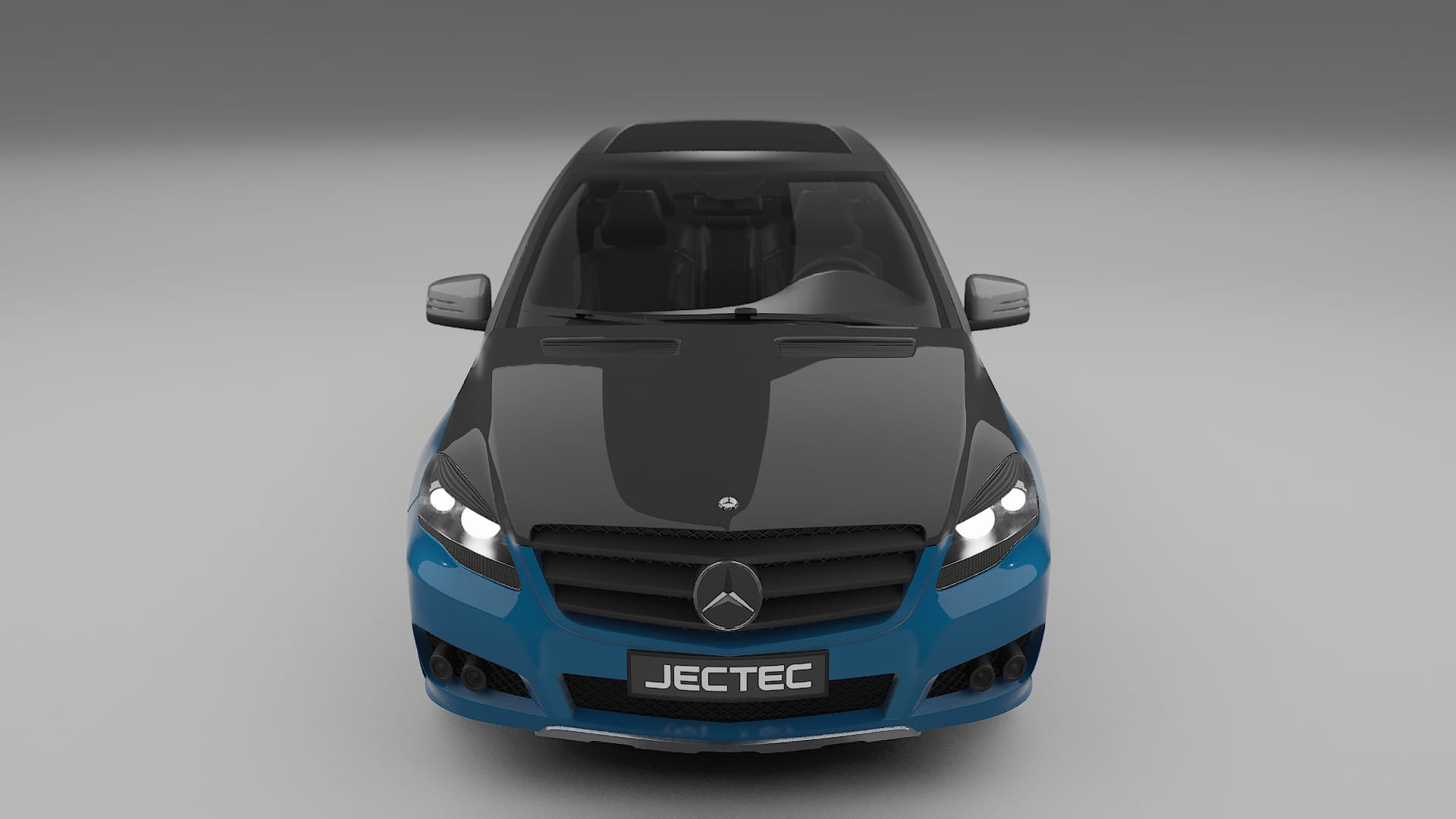 Folie de Protecție a Vopselei Mercedes R-class W251 facelift | Kit Față CrystalGuard cu Capotă Carbon