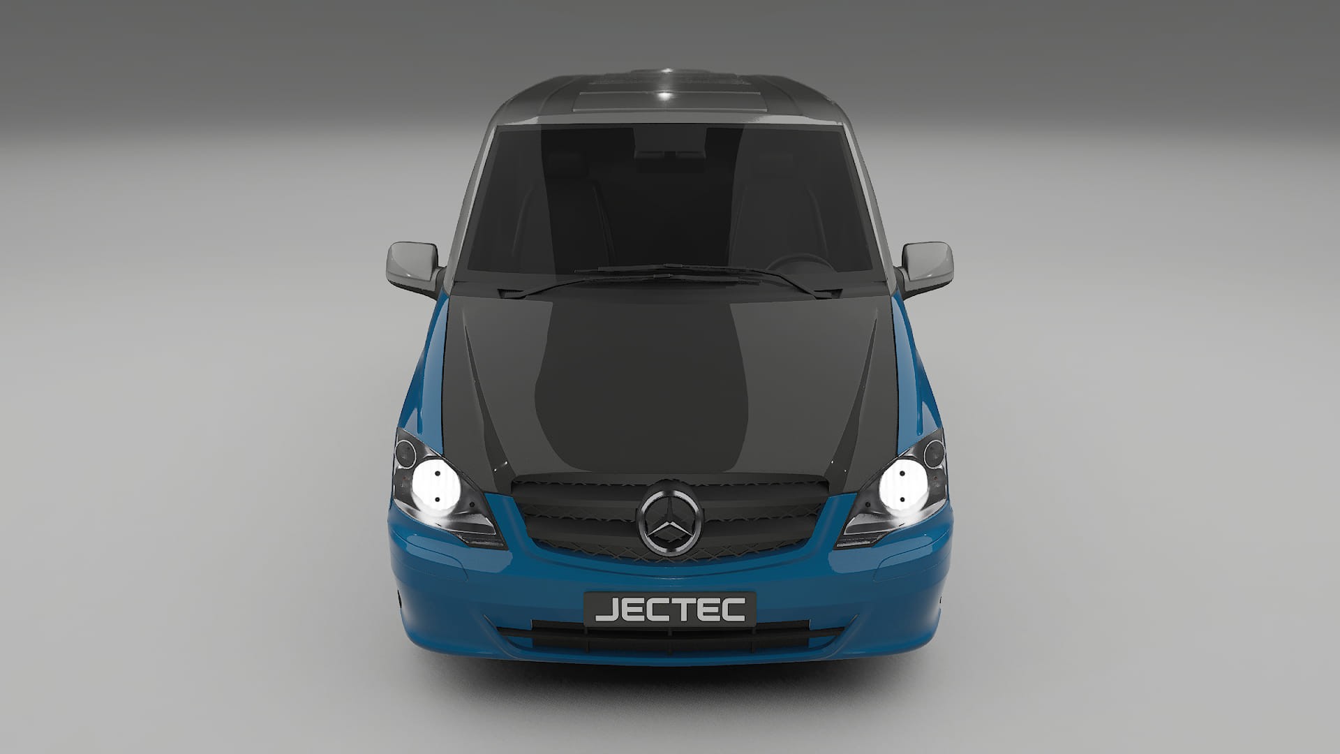 Folie de Protecție a Vopselei Mercedes Vito Scurt W639 facelift | Kit Față CrystalGuard cu Capotă Carbon