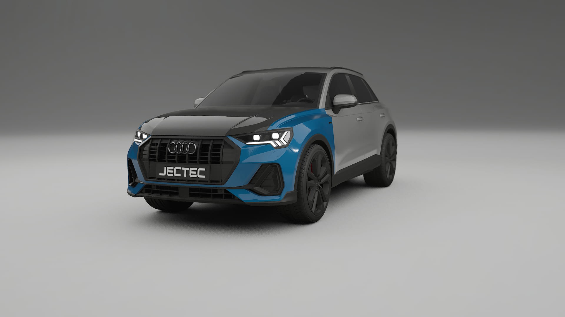 Folie de Protecție a Vopselei Audi Q3 S-Line F3 | Kit Față CrystalGuard cu Capotă Carbon