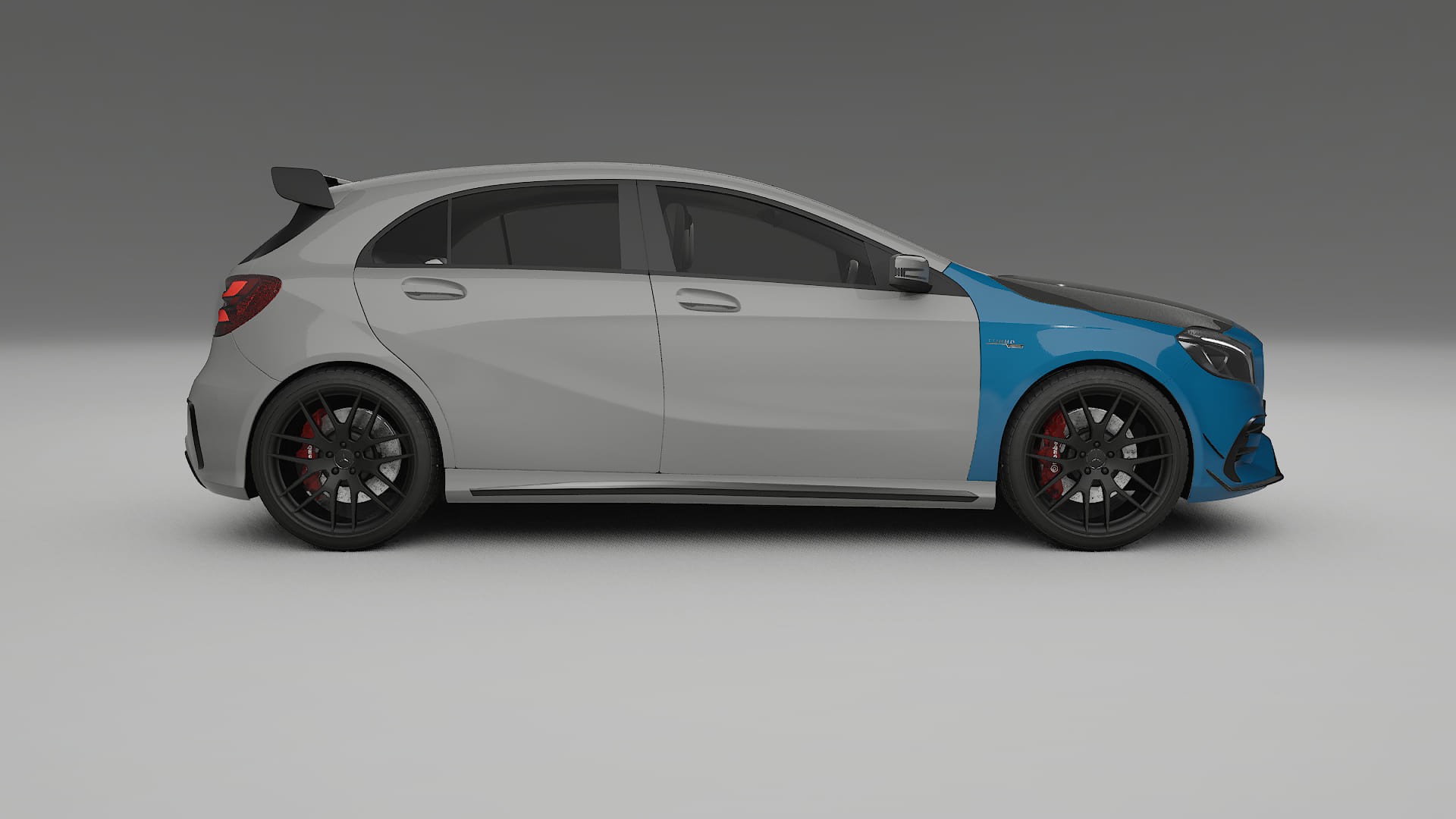 Folie de Protecție a Vopselei Mercedes A45 AMG W176 | Kit Față CrystalGuard cu Capotă Carbon