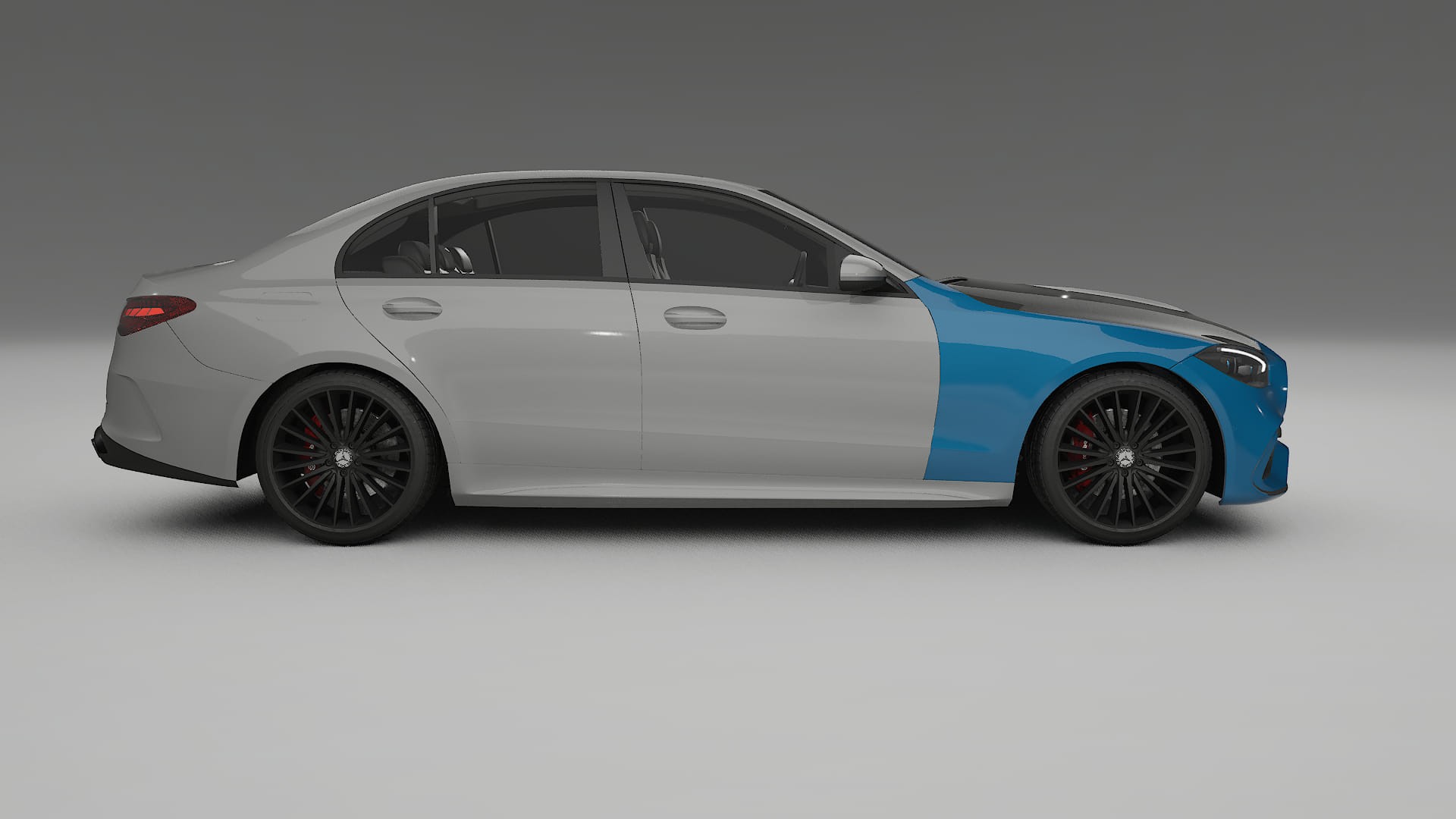 Folie de Protecție a Vopselei Mercedes C-class W206 | Kit Față CrystalGuard cu Capotă Carbon 2