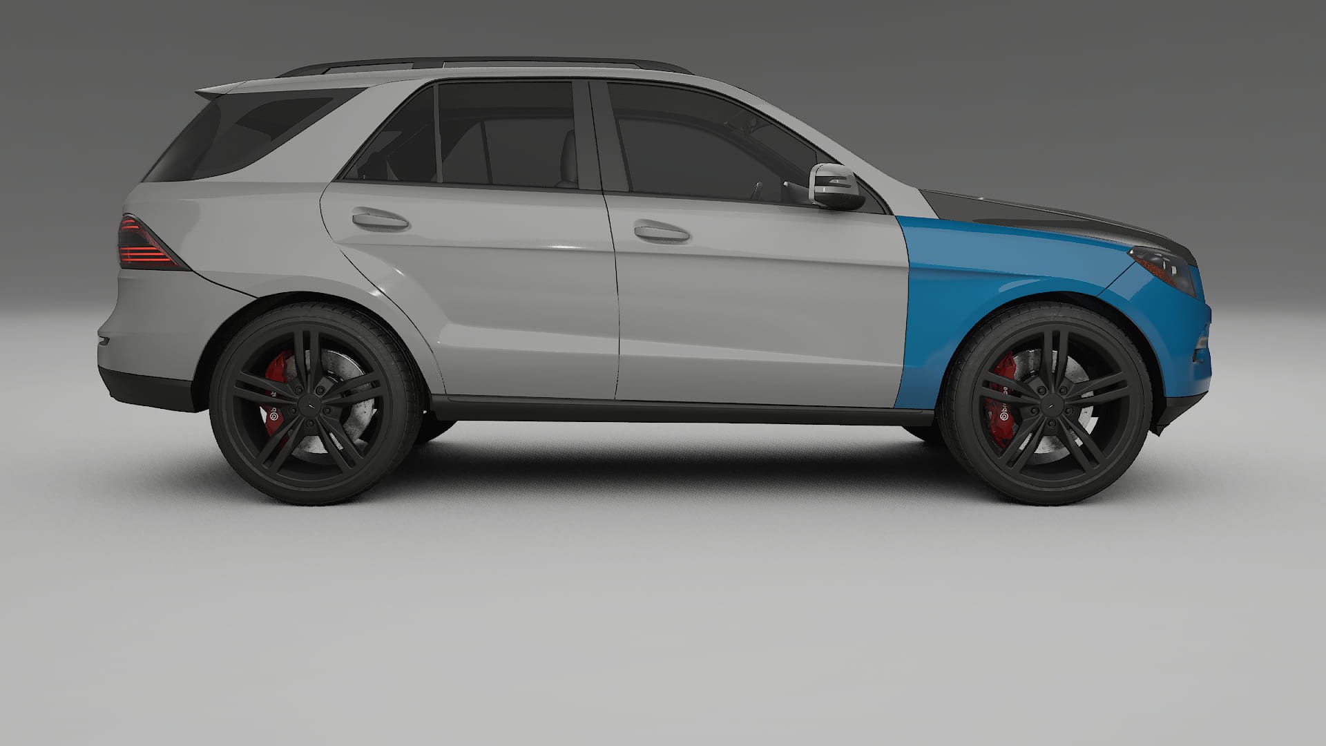 Folie de Protecție a Vopselei Mercedes M-class W166 | Kit Față CrystalGuard cu Capotă Carbon 2