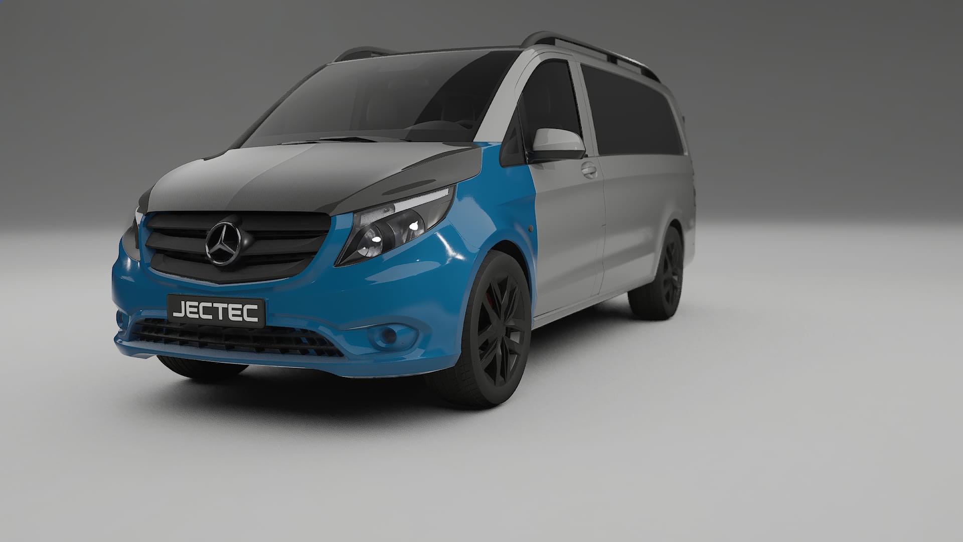 Folie de Protecție a Vopselei Mercedes Vito Scurt W447 prefacelift | Kit Față CrystalGuard cu Capotă Carbon