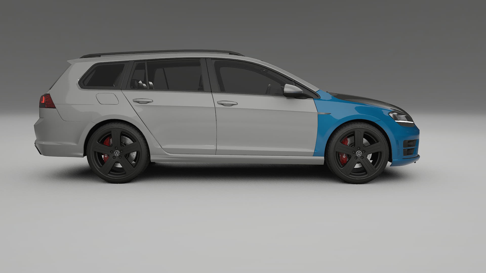 Folie de Protecție a Vopselei VW Golf Variant Mk7 | Kit Față CrystalGuard cu Capotă Carbon 2