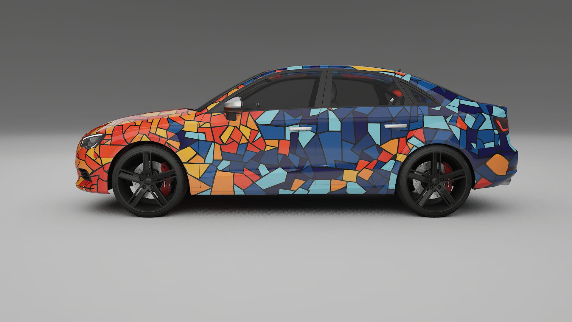 Audi A3 8V sedan prefacelift pre-LCI BARCELONA – Kit Wrap PPF Personalizat din Folie de Poliuretan Imprimabilă