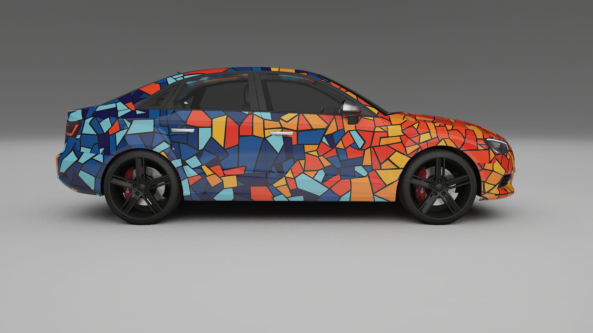 Audi A3 8V sedan prefacelift pre-LCI BARCELONA – Kit Wrap PPF Personalizat din Folie de Poliuretan Imprimabilă
