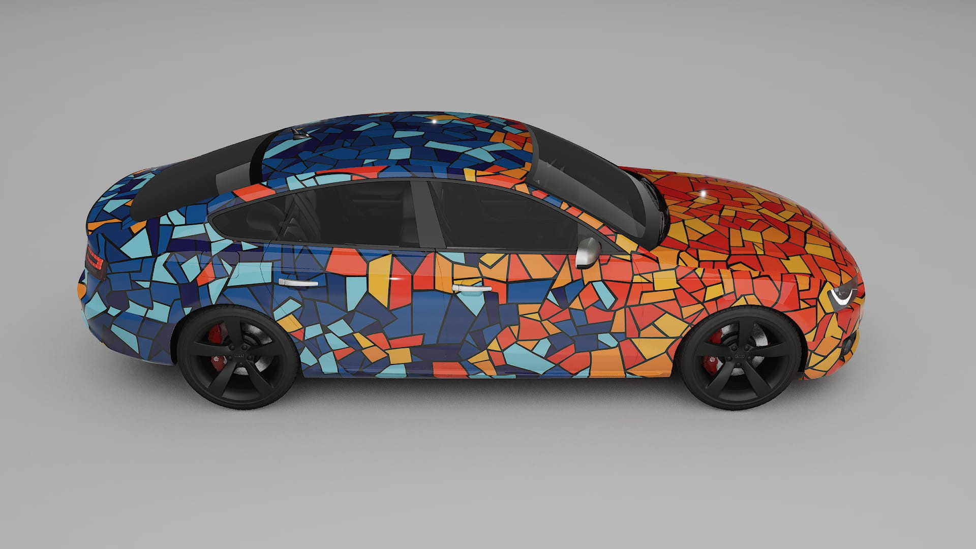 Audi A5 8T Sportback prefacelift pre-LCI BARCELONA – Kit Wrap PPF Personalizat din Folie de Poliuretan Imprimabilă