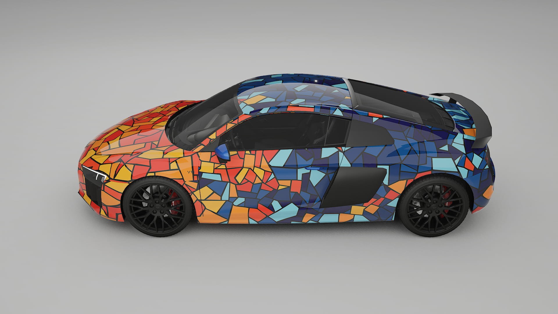 Audi R8 typ-4S prefacelift pre-LCI BARCELONA – Kit Wrap PPF Personalizat din Folie de Poliuretan Imprimabilă