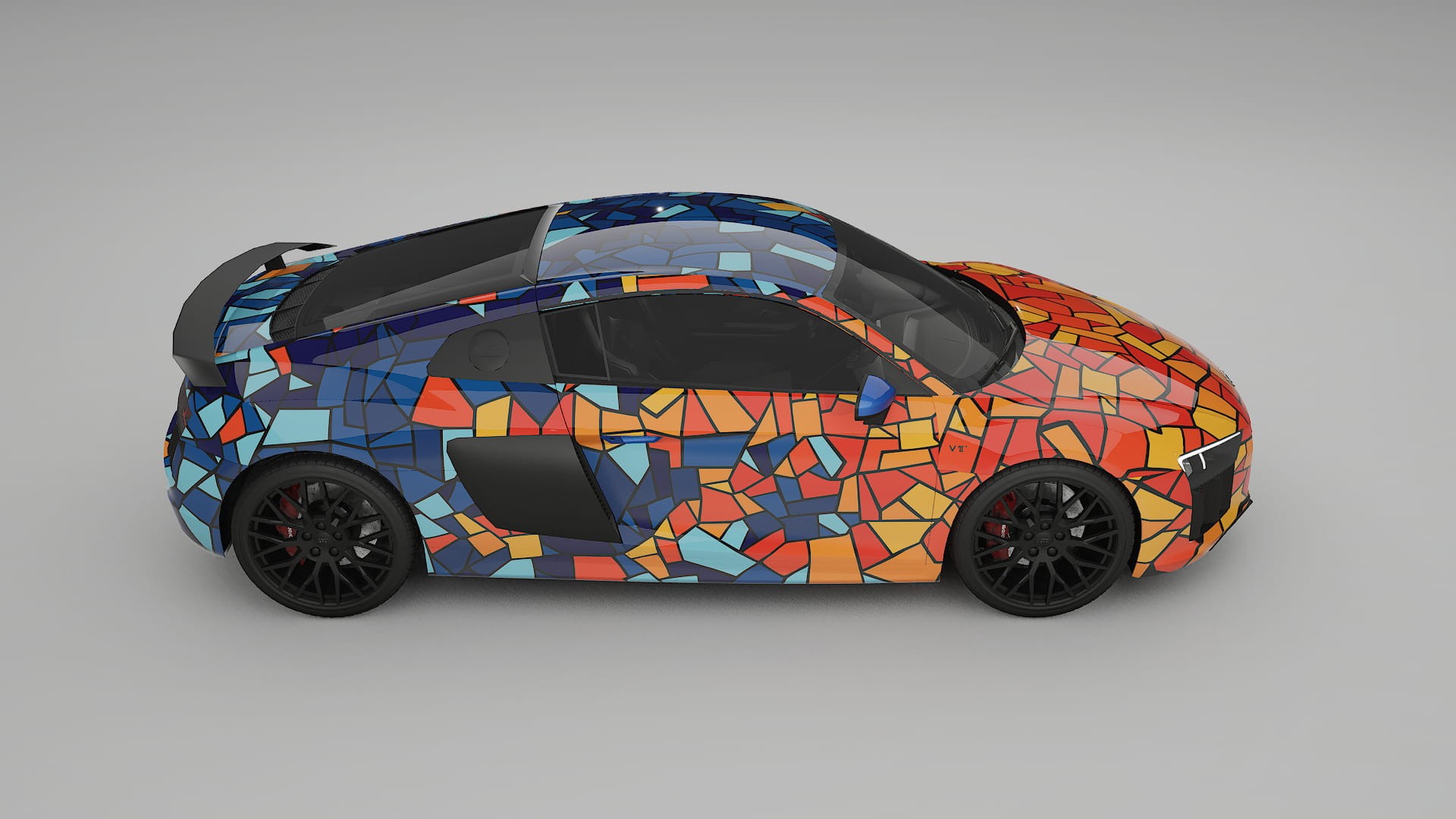 Audi R8 typ-4S prefacelift pre-LCI BARCELONA – Kit Wrap PPF Personalizat din Folie de Poliuretan Imprimabilă