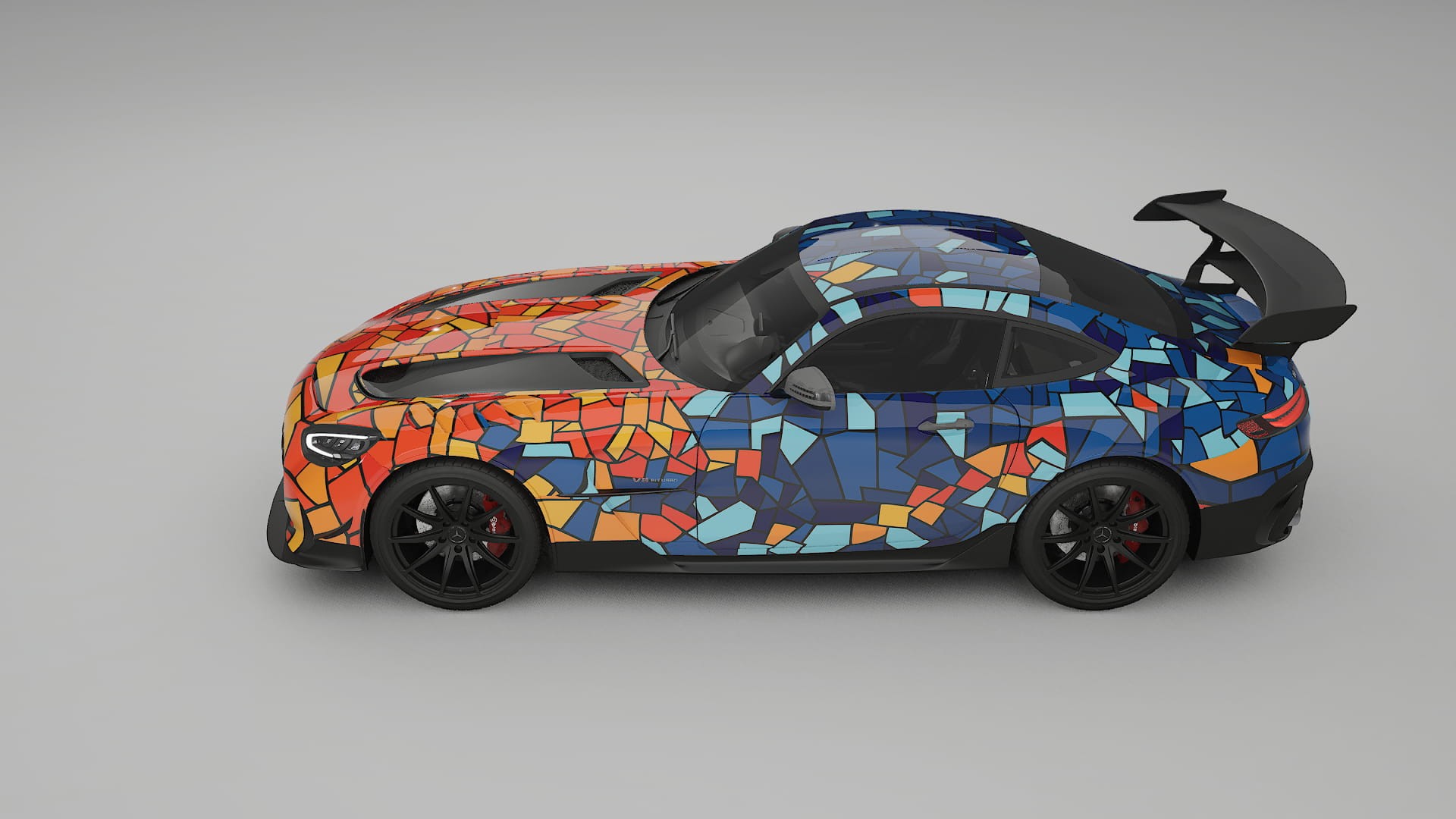 Mercedes AMG GT Black Series C192 Coupe BARCELONA – Kit Wrap PPF Personalizat din Folie de Poliuretan Imprimabilă