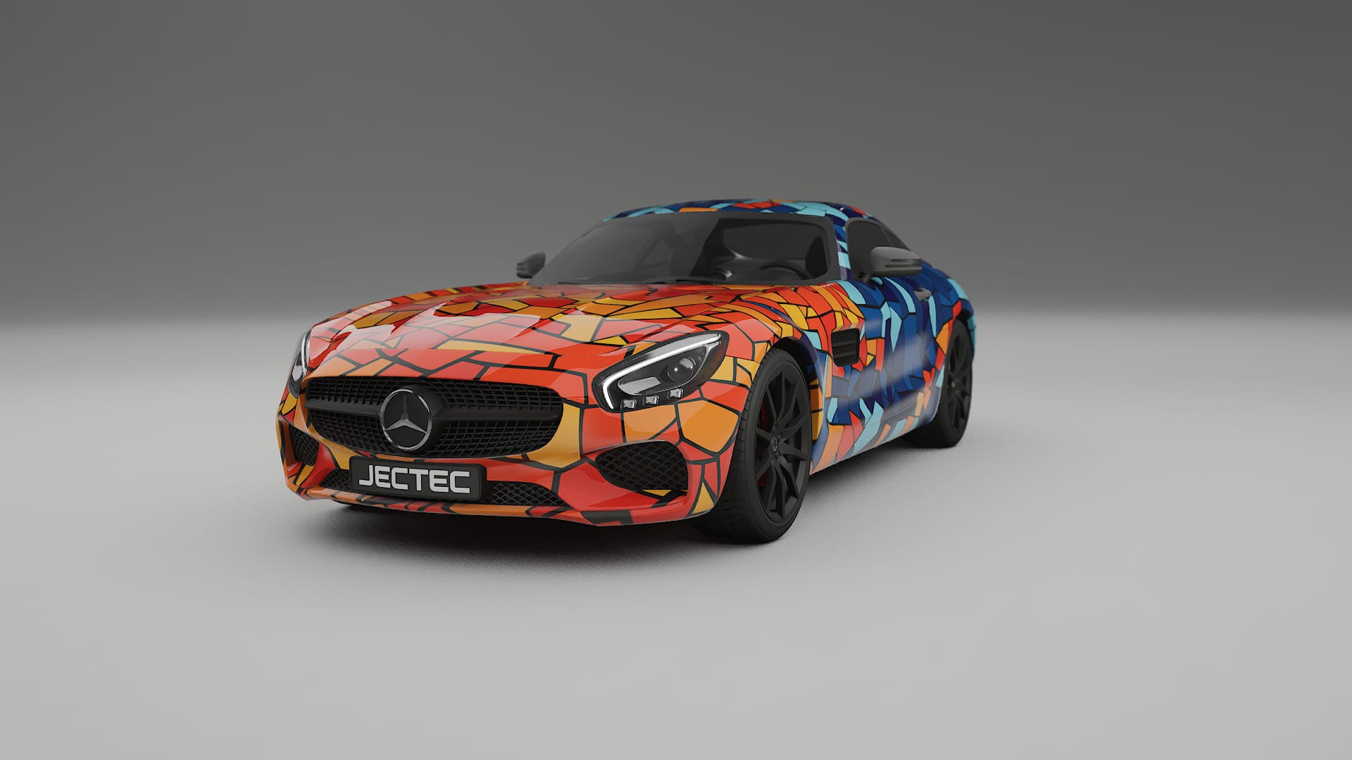 Mercedes AMG GT C190 Coupe BARCELONA – Kit Wrap PPF Personalizat din Folie de Poliuretan Imprimabilă