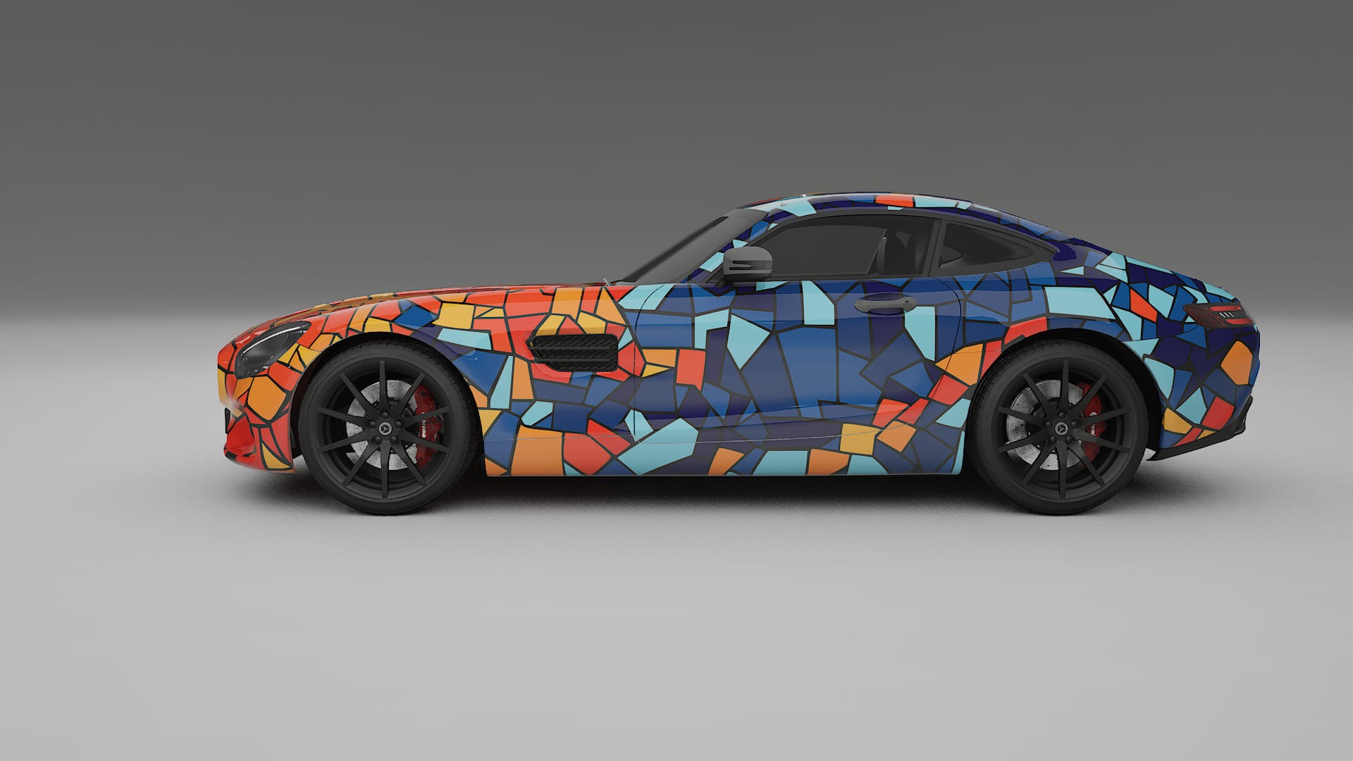 Mercedes AMG GT C190 Coupe BARCELONA – Kit Wrap PPF Personalizat din Folie de Poliuretan Imprimabilă