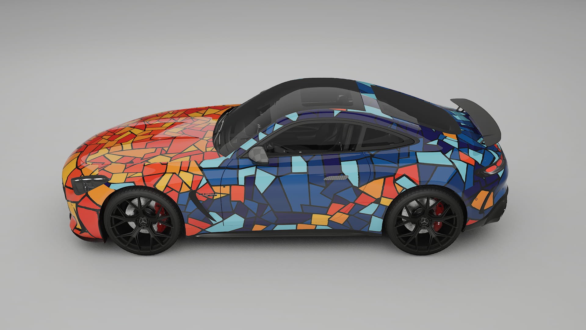 Mercedes AMG GT Coupe C192 BARCELONA – Kit Wrap PPF Personalizat din Folie de Poliuretan Imprimabilă