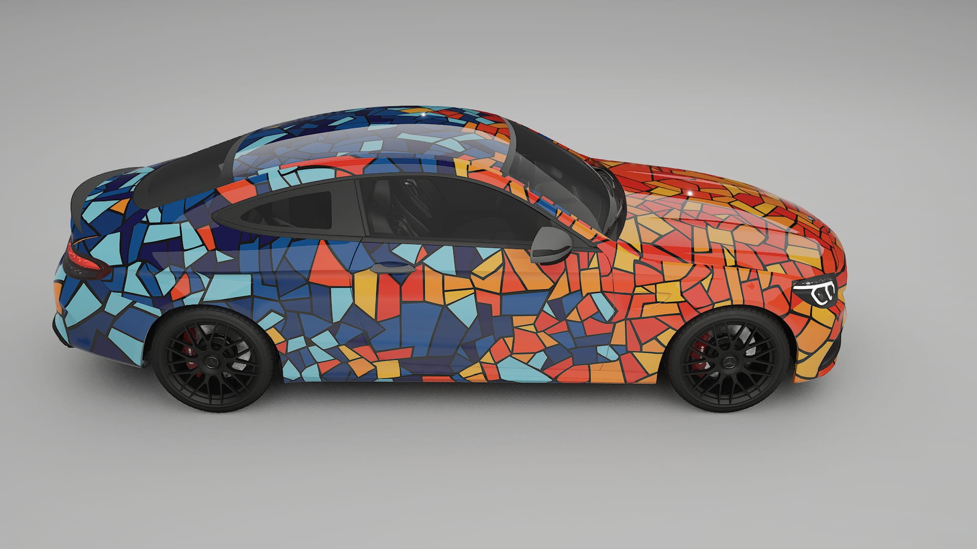 Mercedes C63 AMG W205 Coupe BARCELONA – Kit Wrap PPF Personalizat din Folie de Poliuretan Imprimabilă