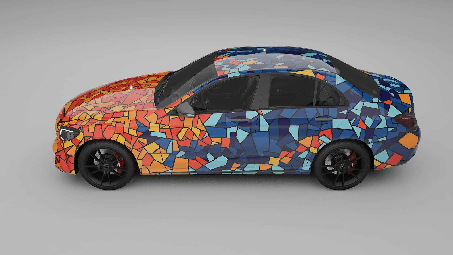 Mercedes C-class W205 AMG sedan BARCELONA – Kit Wrap PPF Personalizat din Folie de Poliuretan Imprimabilă