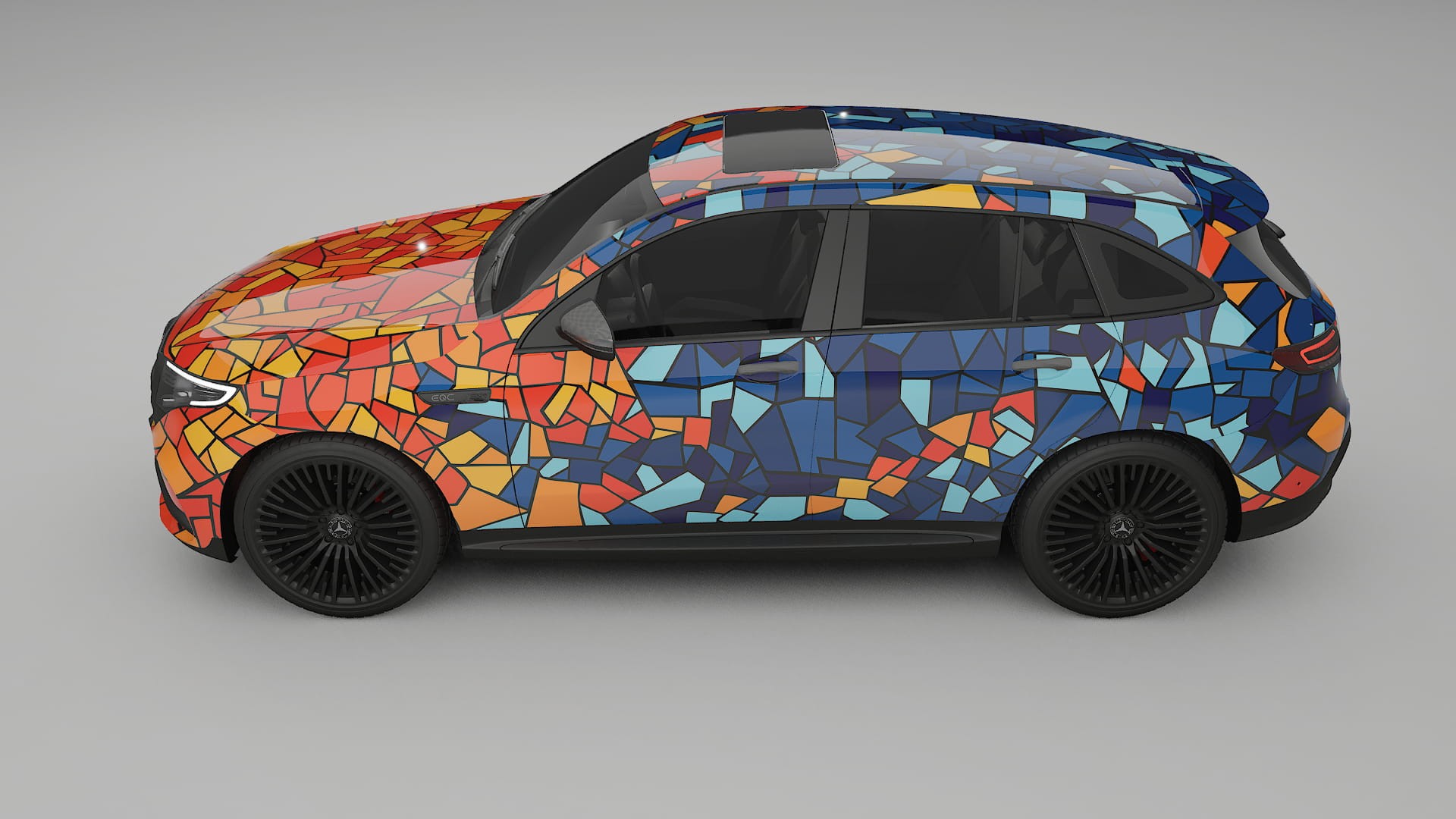 Mercedes EQC AMG BARCELONA – Kit Wrap PPF Personalizat din Folie de Poliuretan Imprimabilă