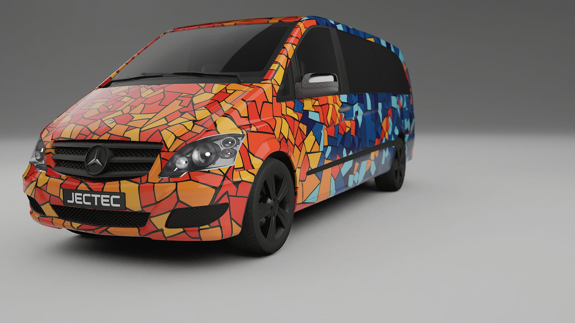 Mercedes Viano Extralong W439 Facelift LCI BARCELONA – Kit Wrap PPF Personalizat din Folie de Poliuretan Imprimabilă
