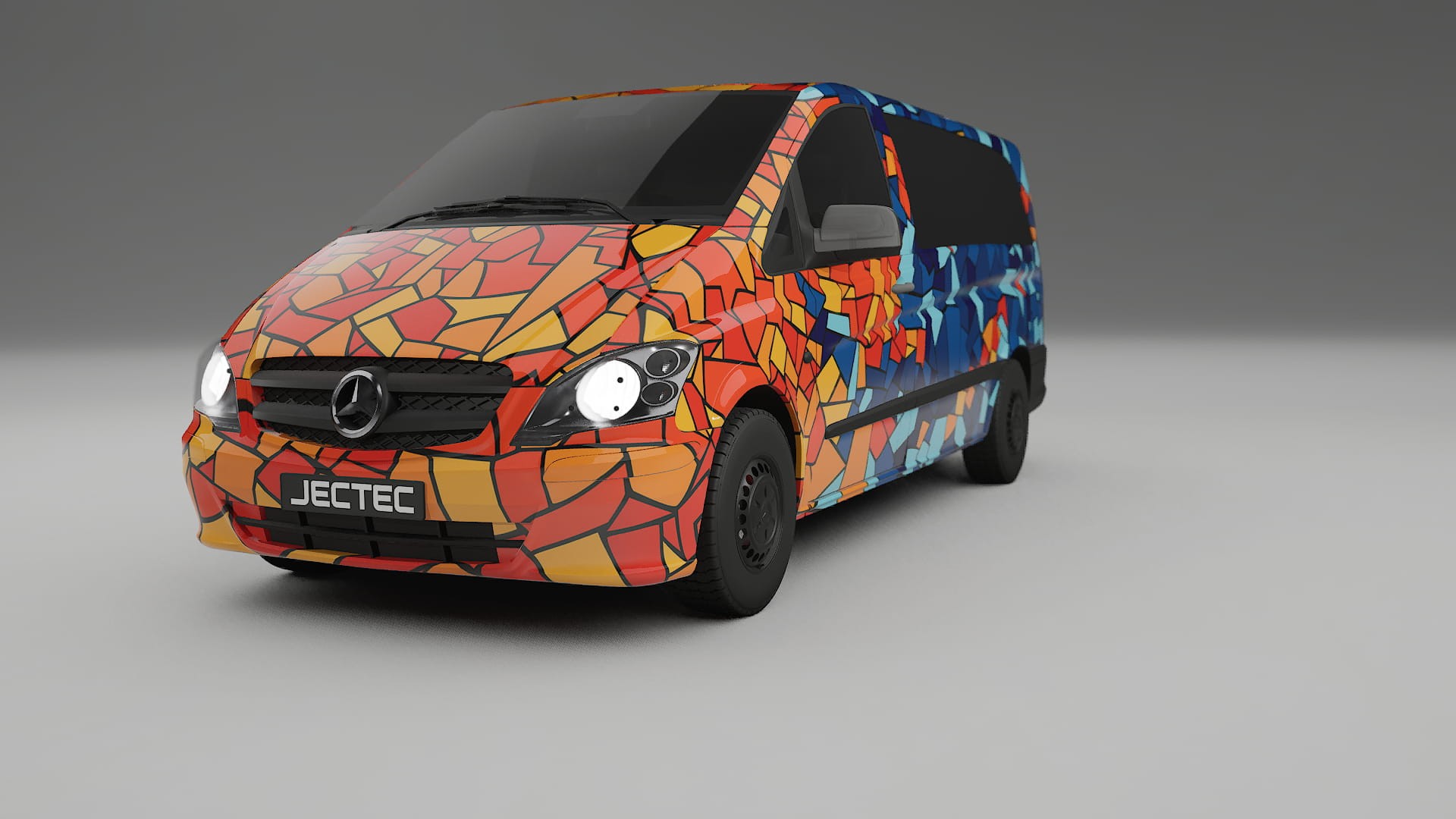 Mercedes Vito Short W639 facelift LCI BARCELONA – Kit Wrap PPF Personalizat din Folie de Poliuretan Imprimabilă