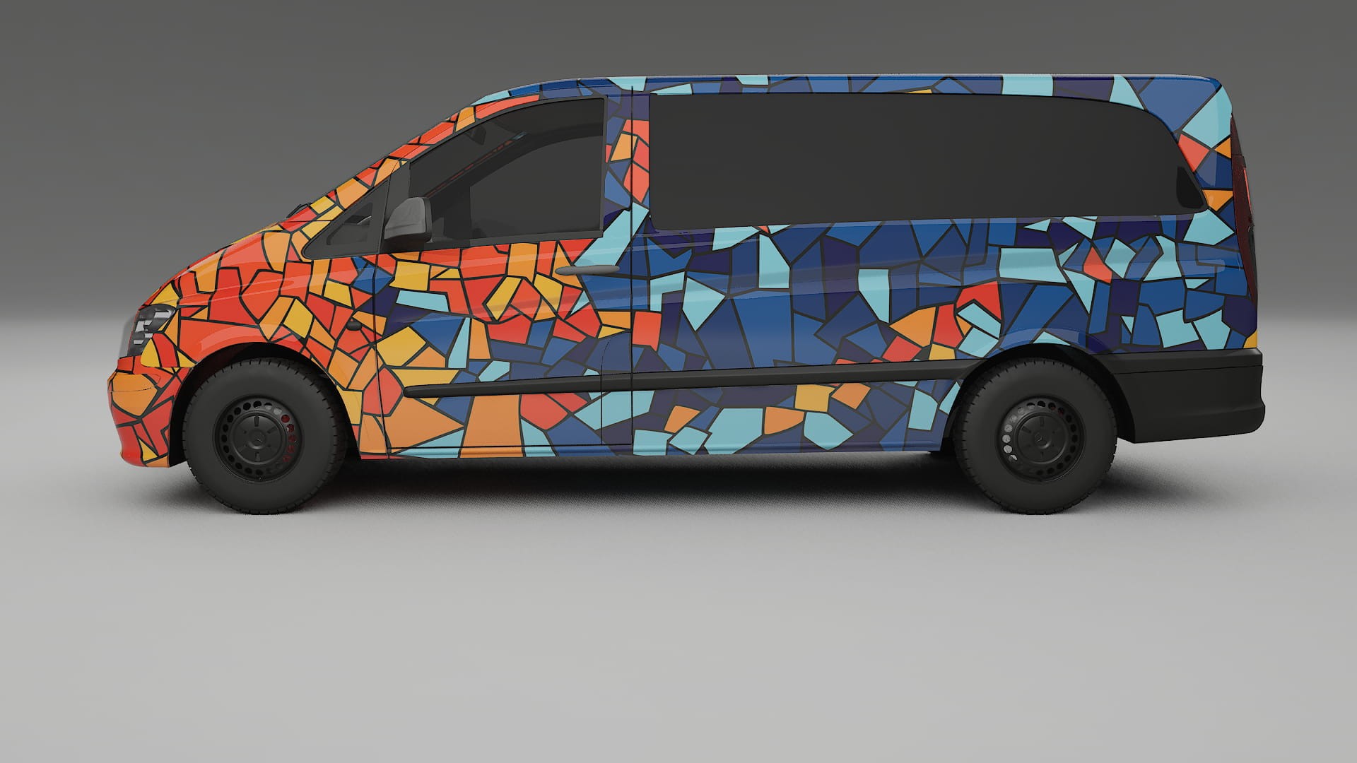 Mercedes Vito Short W639 facelift LCI BARCELONA – Kit Wrap PPF Personalizat din Folie de Poliuretan Imprimabilă