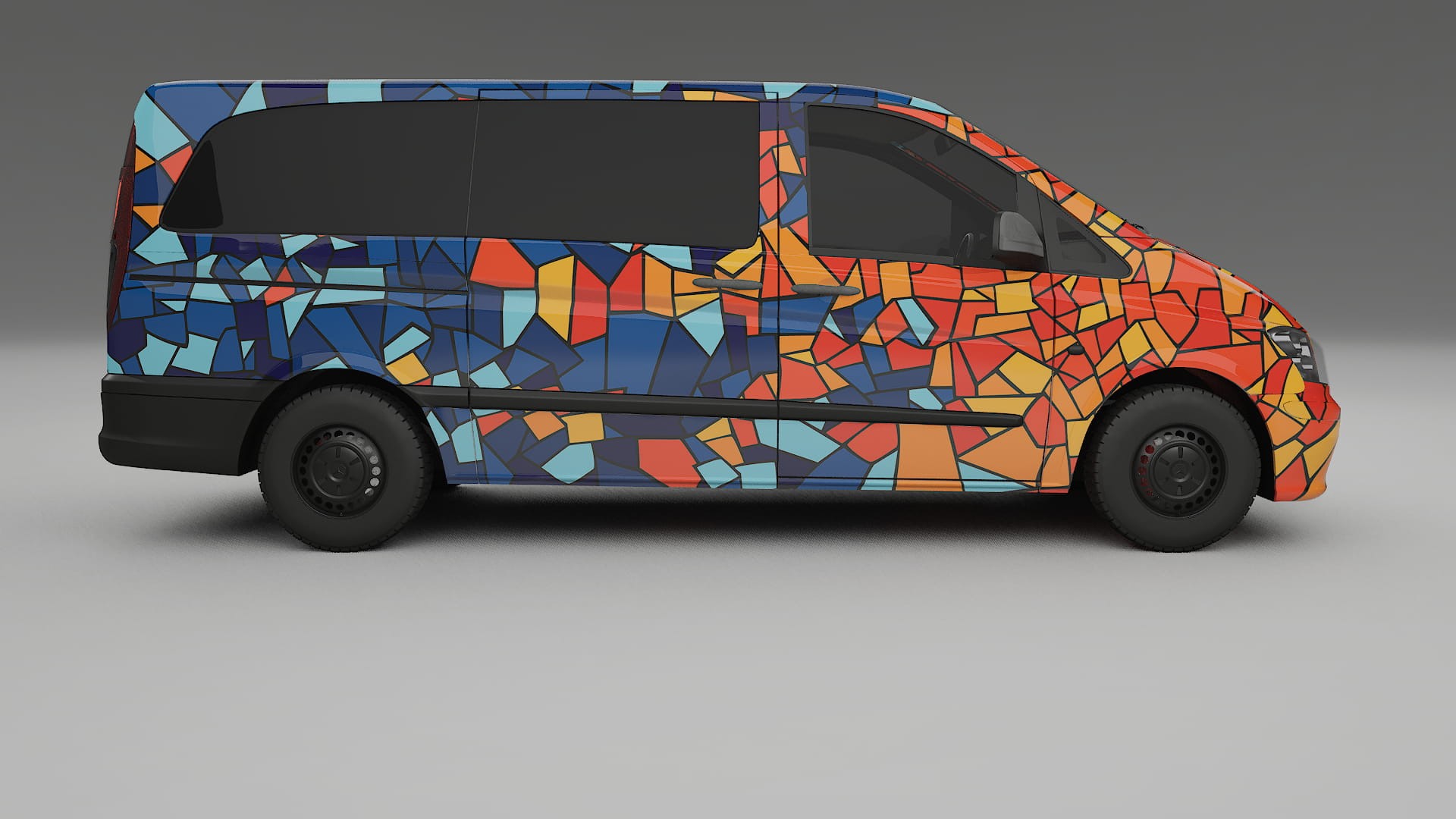 Mercedes Vito Short W639 facelift LCI BARCELONA – Kit Wrap PPF Personalizat din Folie de Poliuretan Imprimabilă