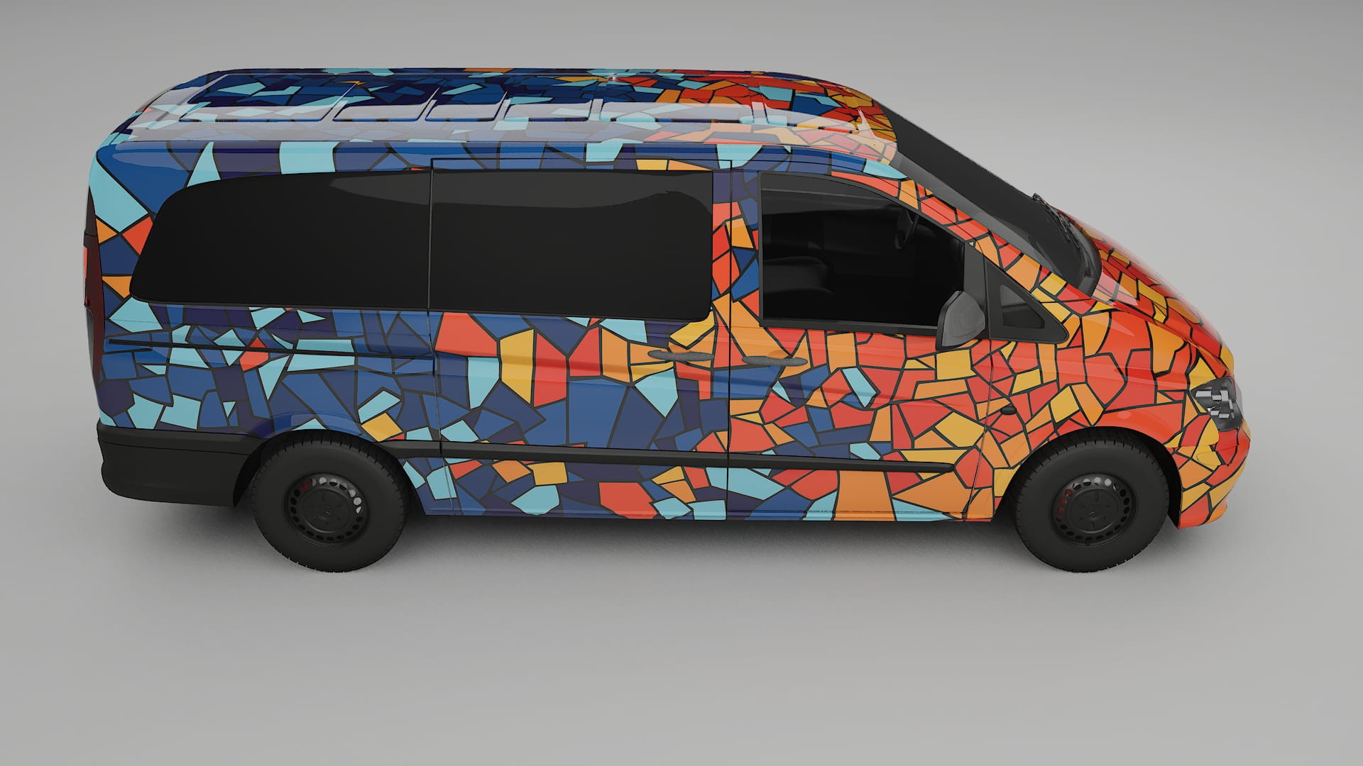 Mercedes Vito Short W639 facelift LCI BARCELONA – Kit Wrap PPF Personalizat din Folie de Poliuretan Imprimabilă