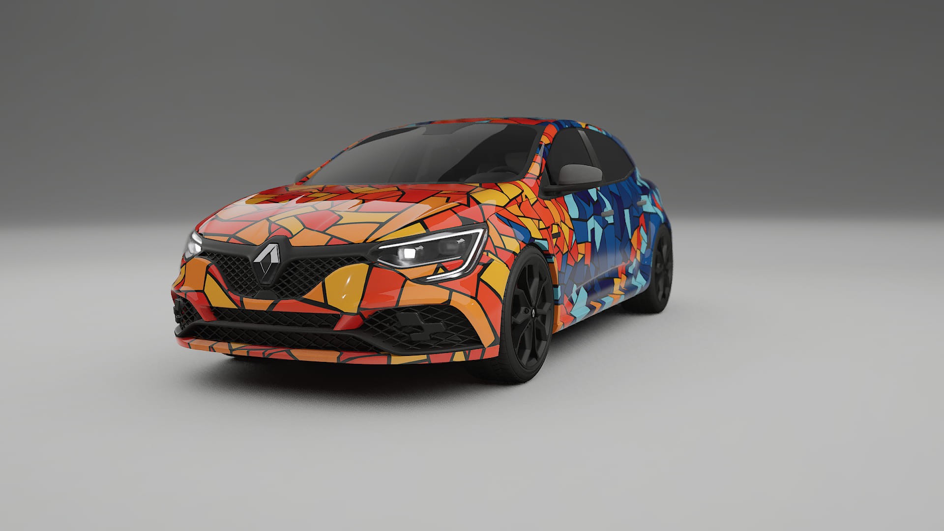 Renault Megane RS IV BARCELONA – Kit Wrap PPF Personalizat din Folie de Poliuretan Imprimabilă