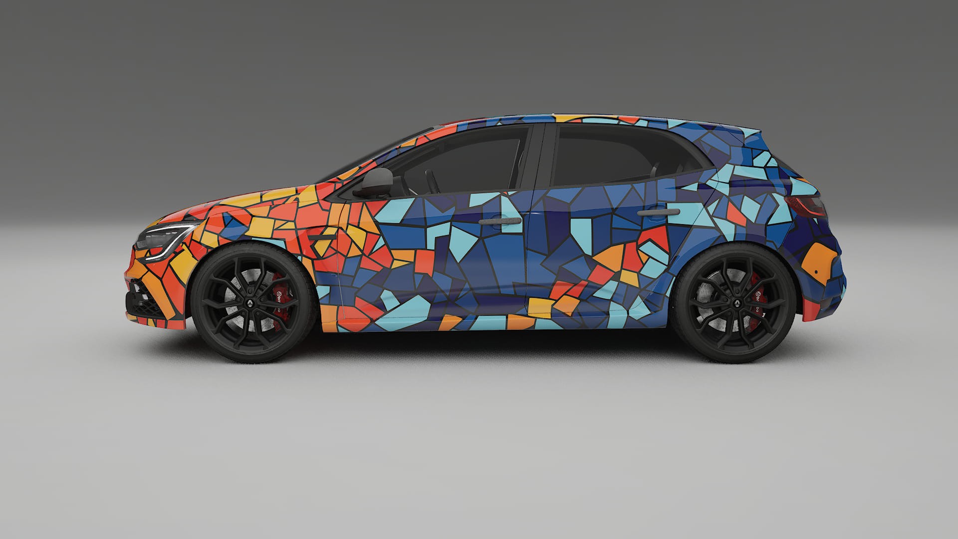 Renault Megane RS IV BARCELONA – Kit Wrap PPF Personalizat din Folie de Poliuretan Imprimabilă