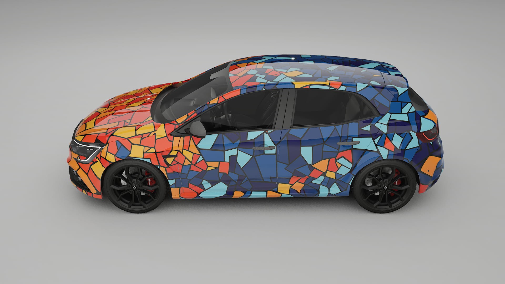 Renault Megane RS IV BARCELONA – Kit Wrap PPF Personalizat din Folie de Poliuretan Imprimabilă