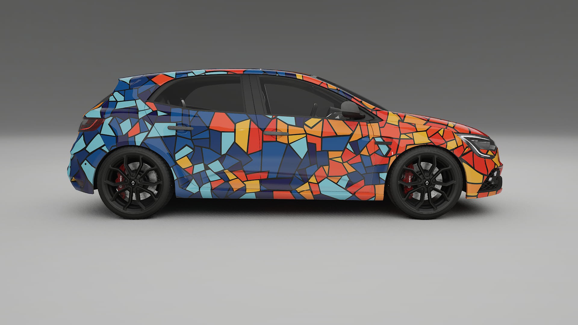 Renault Megane RS IV BARCELONA – Kit Wrap PPF Personalizat din Folie de Poliuretan Imprimabilă