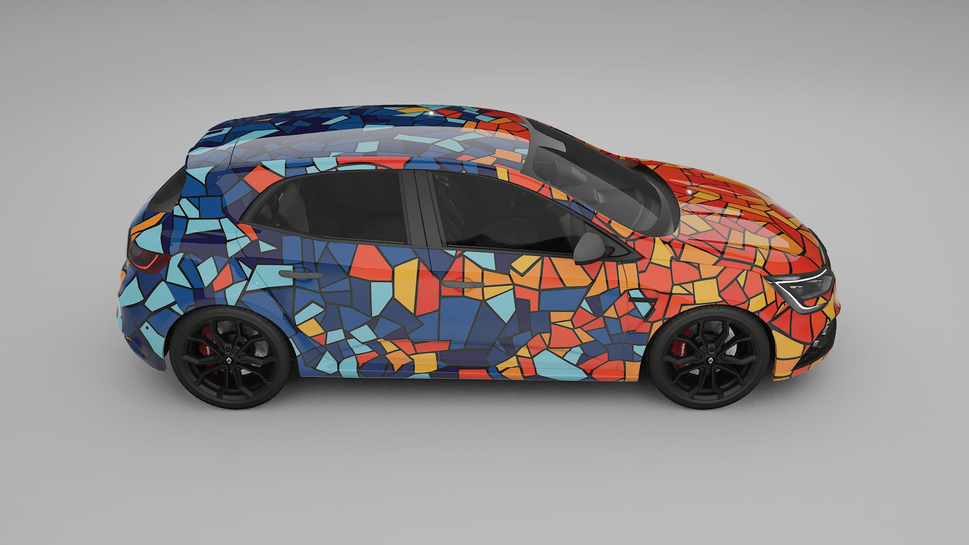 Renault Megane RS IV BARCELONA – Kit Wrap PPF Personalizat din Folie de Poliuretan Imprimabilă