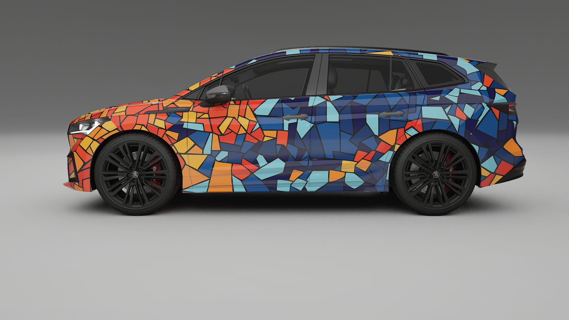 Škoda Enyaq MEB BARCELONA – Kit Wrap PPF Personalizat din Folie de Poliuretan Imprimabilă
