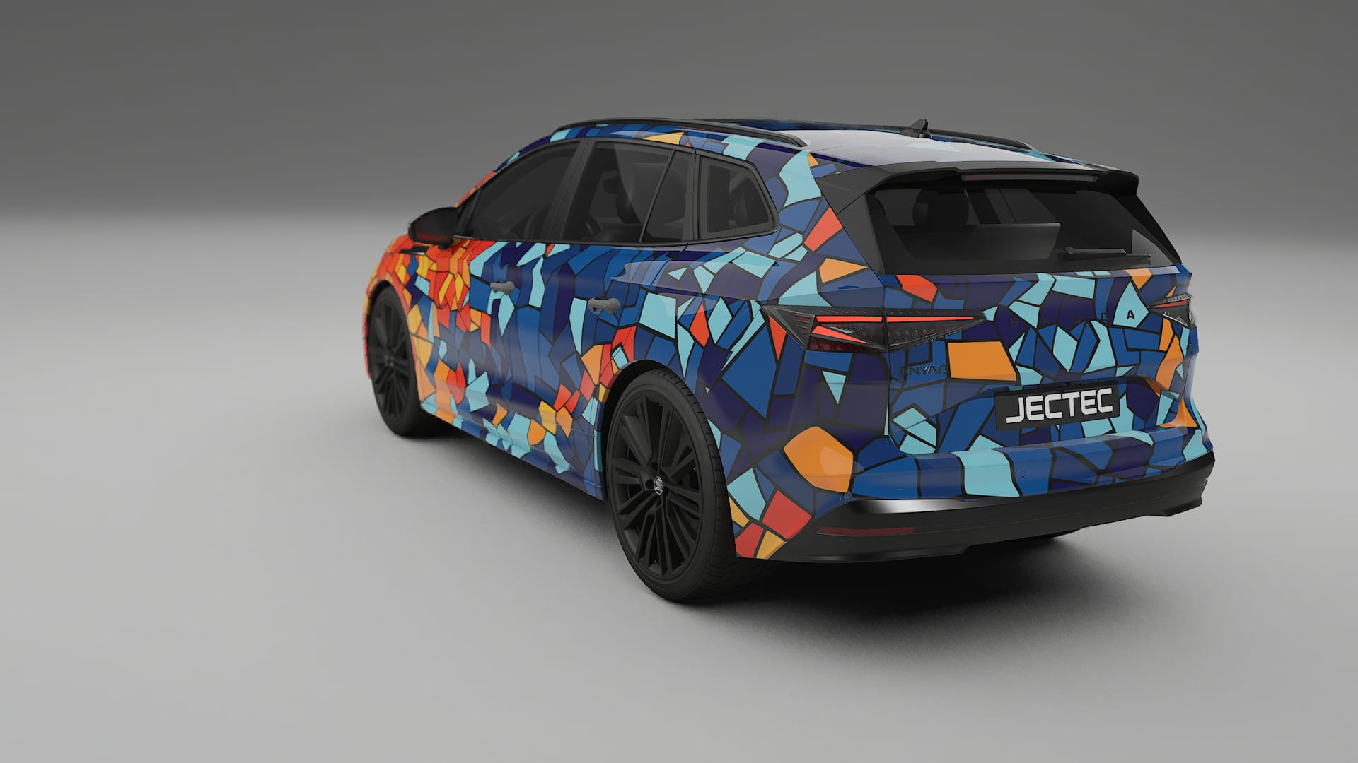 Škoda Enyaq MEB BARCELONA – Kit Wrap PPF Personalizat din Folie de Poliuretan Imprimabilă
