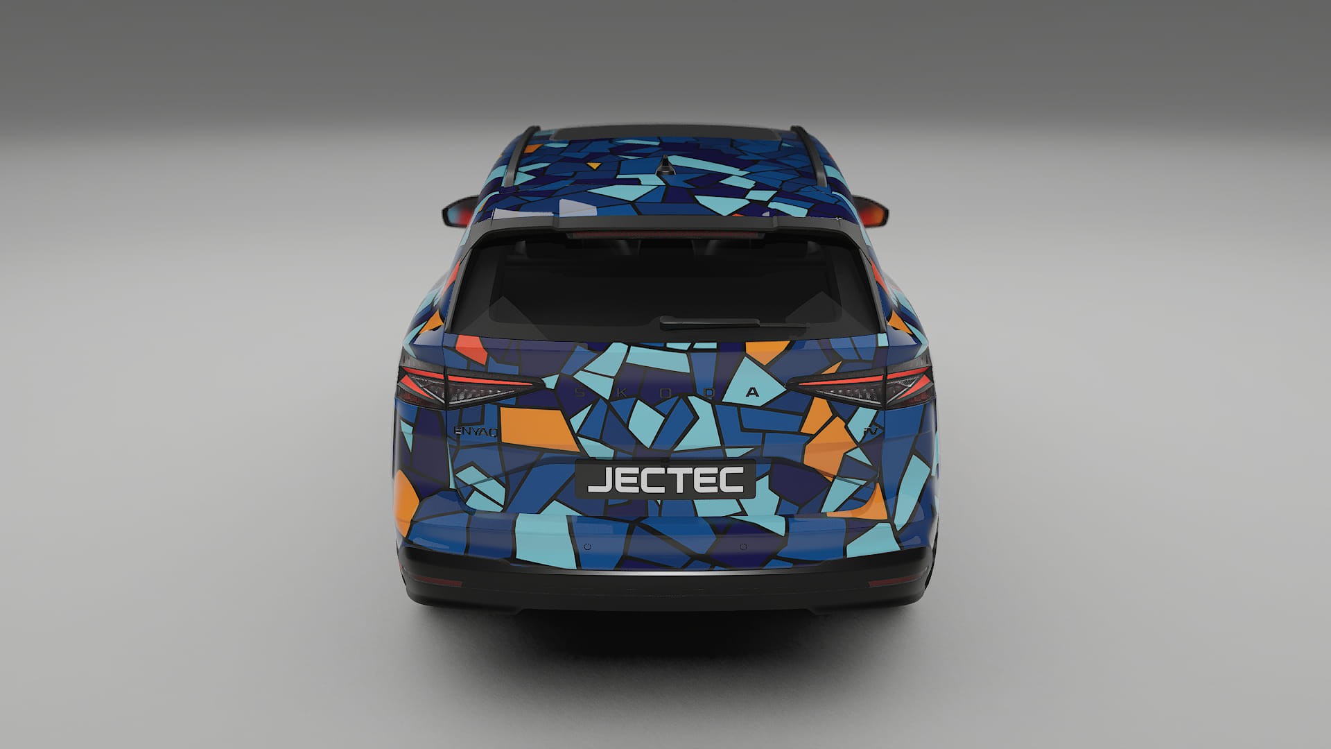 Škoda Enyaq MEB BARCELONA – Kit Wrap PPF Personalizat din Folie de Poliuretan Imprimabilă