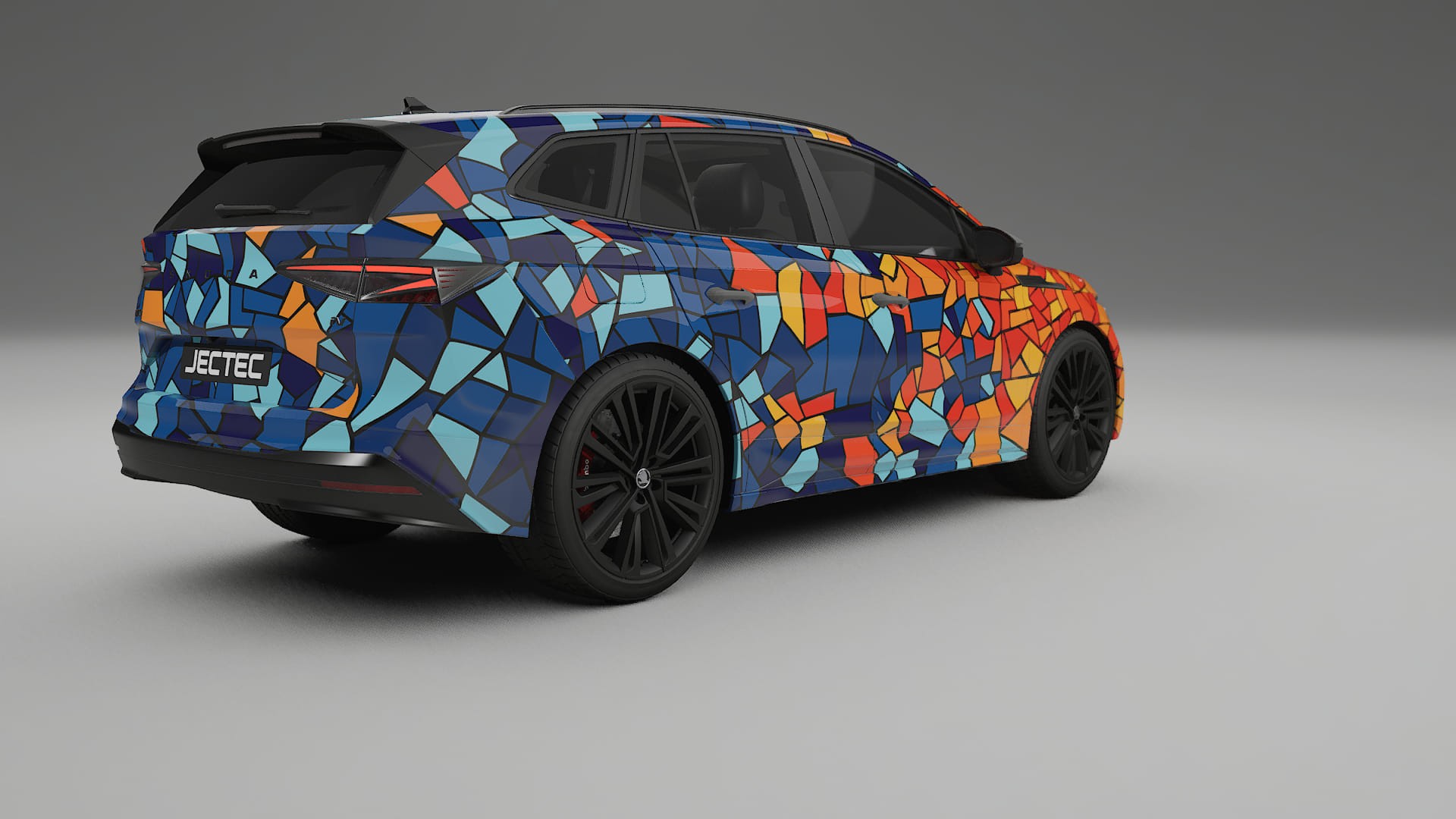 Škoda Enyaq MEB BARCELONA – Kit Wrap PPF Personalizat din Folie de Poliuretan Imprimabilă