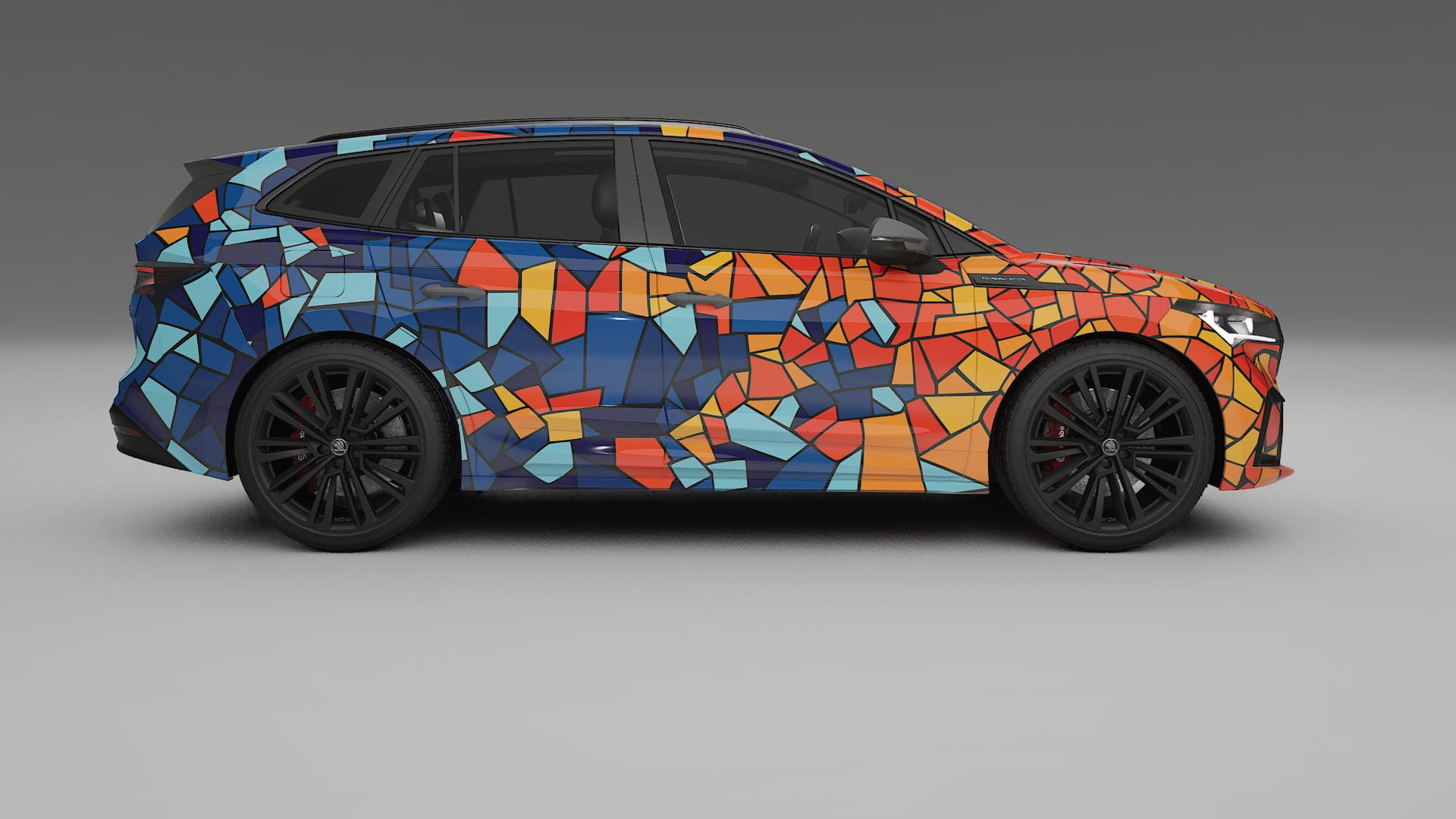 Škoda Enyaq MEB BARCELONA – Kit Wrap PPF Personalizat din Folie de Poliuretan Imprimabilă