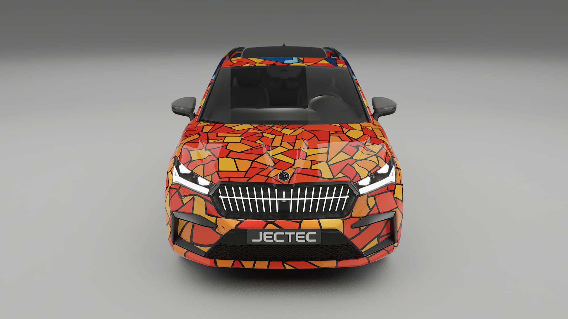 Škoda Enyaq MEB BARCELONA – Kit Wrap PPF Personalizat din Folie de Poliuretan Imprimabilă