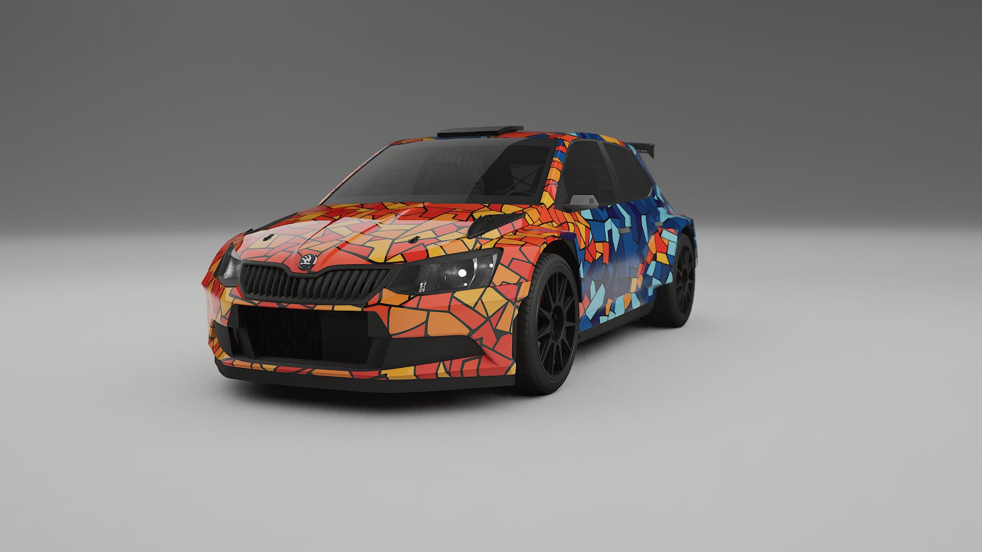 Škoda Fabia R5 6V BARCELONA – Kit Wrap PPF Personalizat din Folie de Poliuretan Imprimabilă