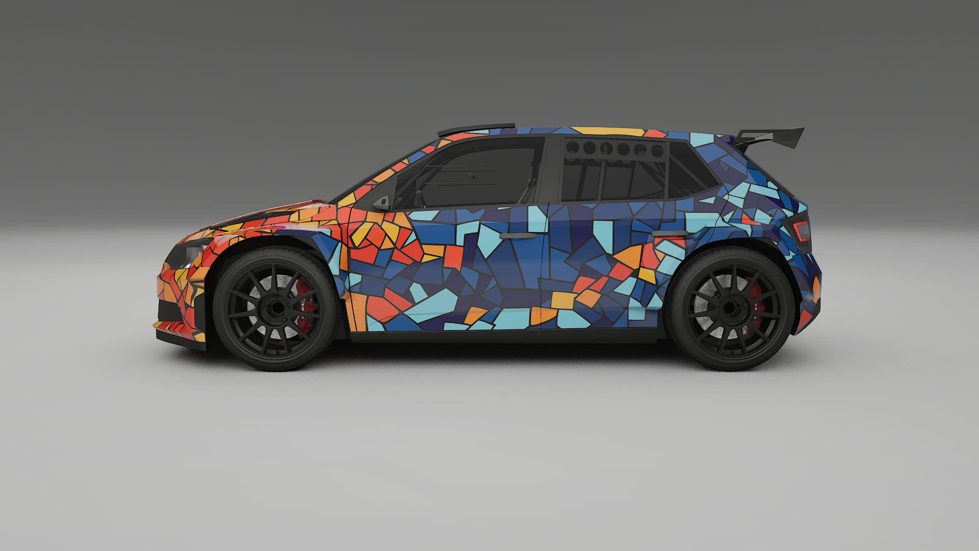 Škoda Fabia R5 6V BARCELONA – Kit Wrap PPF Personalizat din Folie de Poliuretan Imprimabilă