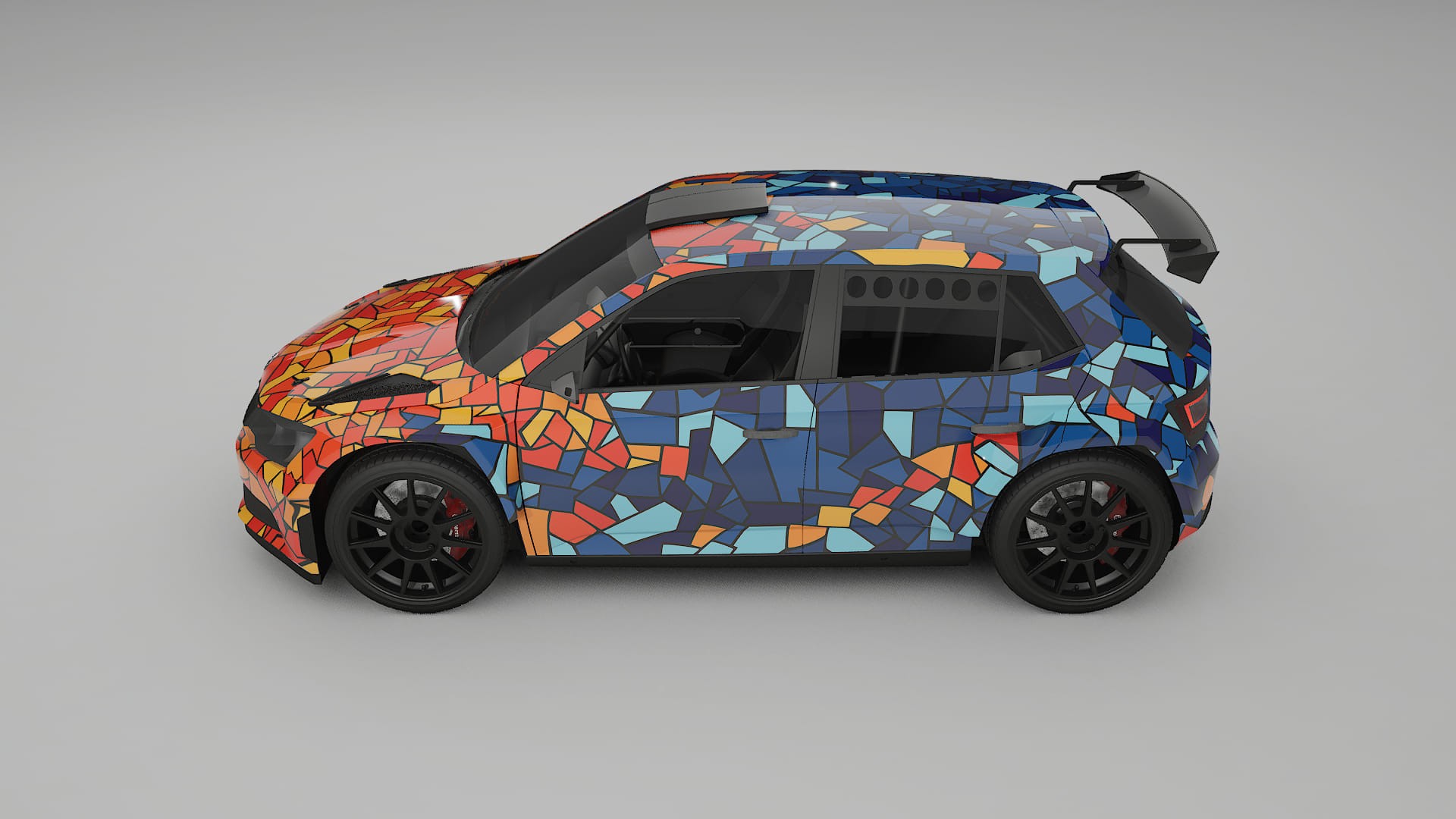Škoda Fabia R5 6V BARCELONA – Kit Wrap PPF Personalizat din Folie de Poliuretan Imprimabilă