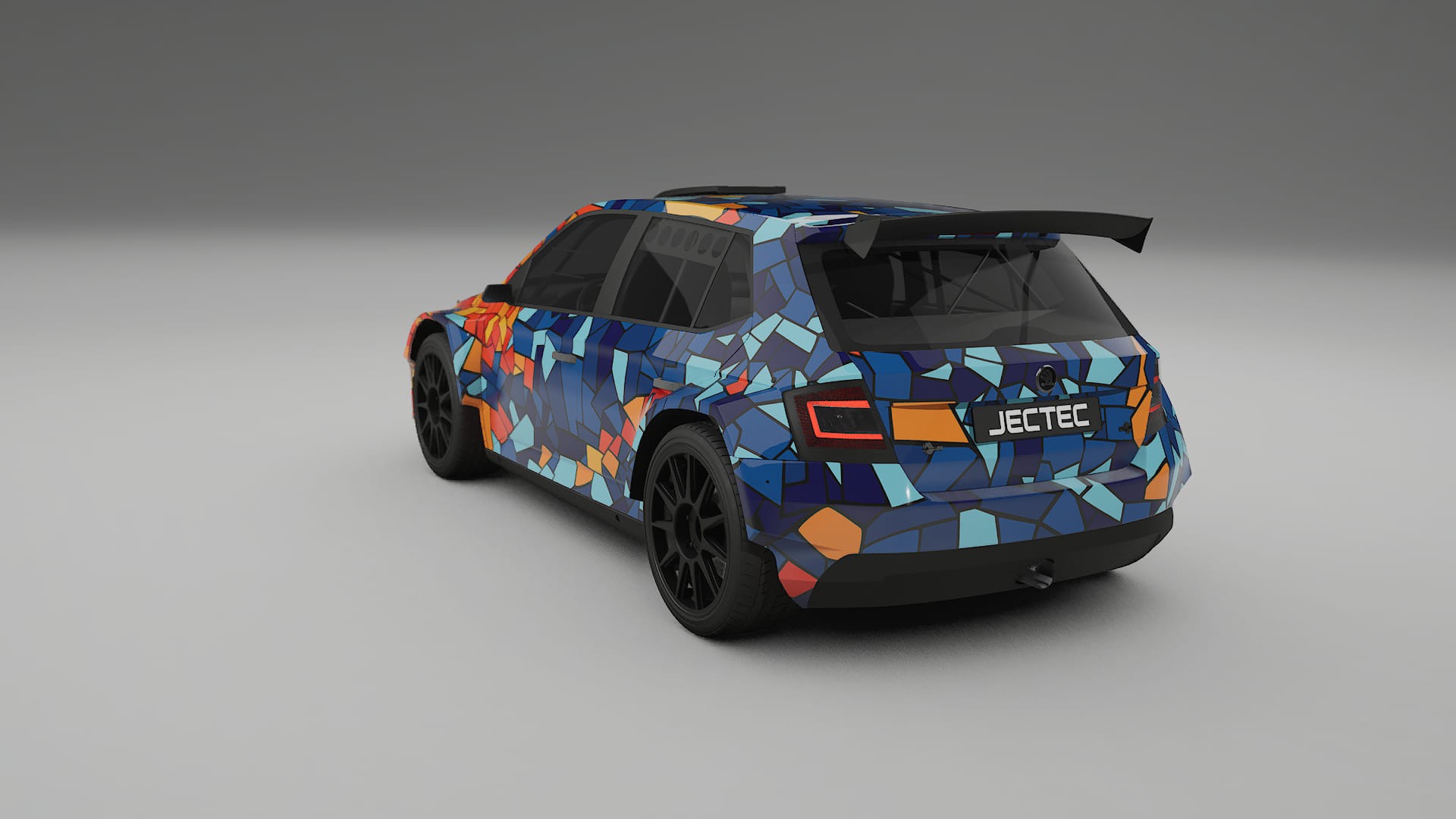 Škoda Fabia R5 6V BARCELONA – Kit Wrap PPF Personalizat din Folie de Poliuretan Imprimabilă