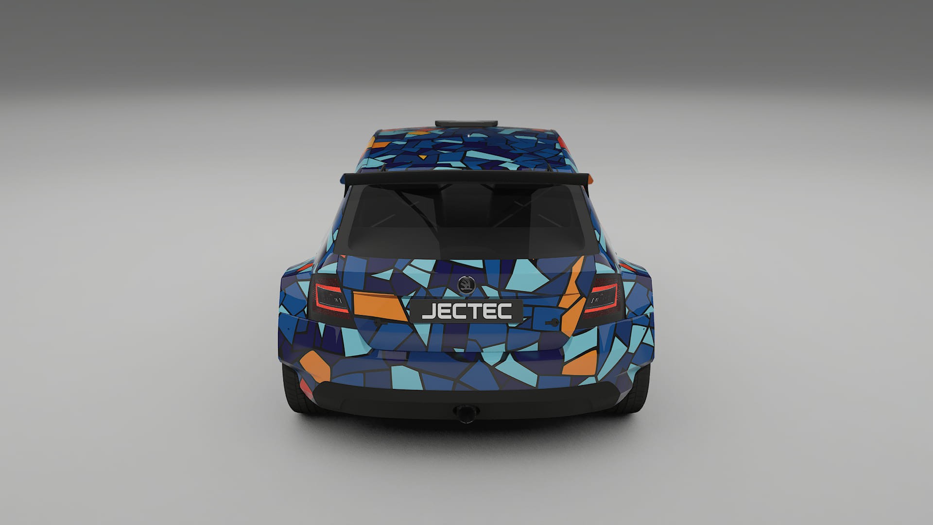 Škoda Fabia R5 6V BARCELONA – Kit Wrap PPF Personalizat din Folie de Poliuretan Imprimabilă